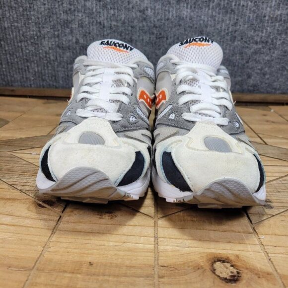 Saucony Azura‎ 2000 Men's 8 S70491 3 Grey Orange Black Running Athletic Shoes - Picture 4 of 13